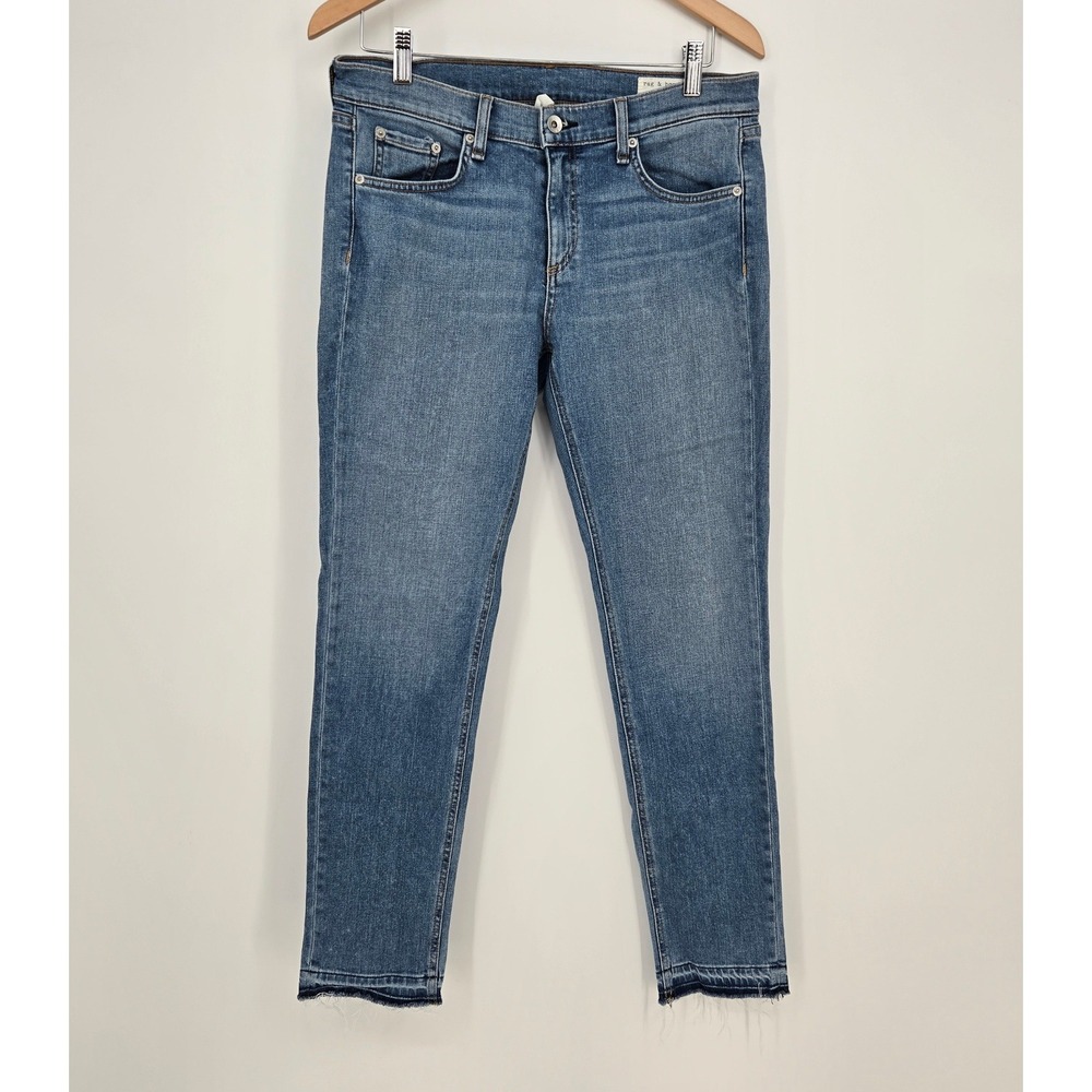 rag & bone Womens 30 Skinny Jeans Medium Rise Denim Blue Classic 29" Inseam